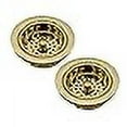 thumbnail image 3 of Westbrass D2145-01 Two Post Style Large Kitchen Basket Strainers in Polished Brass, 3 of 4