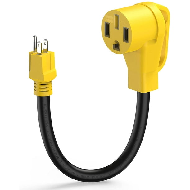 TOOLIOM 50 Amp to 110 RV Electrical Adapter,15Amp 515P Male to NEMA 14