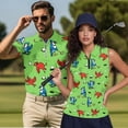 thumbnail image 6 of Pzuqiu Golf Bird Couples' Golf Outfits Men Zipper Shirt Collared Short Sleeve Shirts for Work Athletic and Womens Golf Shirts Women's Golf Sleeveless Shirts Quick Dry T Shirt, 6 of 8
