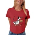 thumbnail image 6 of COMVALUE Halloween Oversized T Shirts for Women Fall Pumpkin Tops Shirt with Graphic Tees Outfits (Red, L), 6 of 9