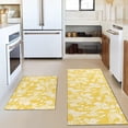 thumbnail image 4 of Yellow Floral Kitchen Rug Mat Set 2 Piece Spring Flowers Kitchen Floor Mats Non Slip Washable Kitchen Rugs Yellow Kitchen Decor, 4 of 6