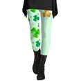 thumbnail image 3 of St Patricks Day Leggings for Women Shamrock Yoga Pants Irish Green Workout Legging High Waisted Tummy Control Clover Tights, 3 of 6