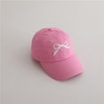thumbnail image 4 of Children Baseball Cap Girls' Sweet Bow Embroidered Hat Summer Outdoor Sun Hats, 4 of 9