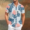 thumbnail image 2 of Yiaimeir Men's Vintage Button Down Bowling Shirts Short Sleeve Summer Beach Shirt，Size M-3XL, 2 of 5