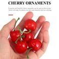 thumbnail image 3 of 50 Pcs Simulated Cherries Decor Crafts Fake Cherry Fruit Piece Pieces Red Foam, 3 of 6