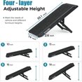 thumbnail image 3 of SweetBin 10"-19" Height Adjustable Pet Ramp - for Small to Medium Dogs & Cats Up to 110Lbs - Wooden Foldable Portable Dog & Cat Ramp Perfect for Couch Bed Car with Non Slip Carpet Surface - Black, 3 of 7