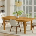 thumbnail image 3 of Simpli Home Wilson 60-76 inch x 36 inch Rectangle Transitional Extendable Dining Table in Oak Veneer, 3 of 15