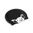 thumbnail image 5 of WIRESTER Black Silicone Swim Cap for Women Men Adults Kids Boys Girls, Silicone Waterproof Swimming and Bathing Caps for Long and Short Hair - Black (Baby Pig), 5 of 7