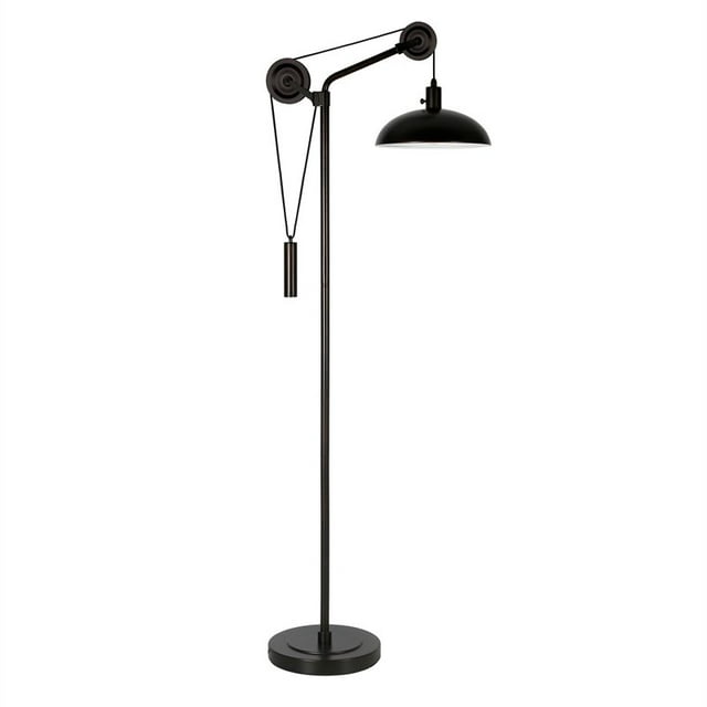 Henn&Hart 25" Blackened Bronze Metal Floor Lamp