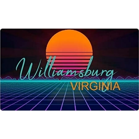 

Williamsburg Virginia 4 X 2.25-Inch Fridge Magnet Retro Neon Design