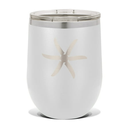 

C-130J Dowty Propeller Wine Tumbler 12 oz - Laser Engraved - Stainess Steel - Vacuum Insulated - Double Walled - Wine Glass - Stemless - Drinkware Clear Lid - c130j c-130 c130 prop - White