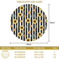 thumbnail image 3 of Sunflower and Leaf Black Pattern Round Tablecloth 70"x70", Wrinkle Resistant Wipeable Table Cover for Kitchen Dining Room Picnic Patio and Party, 3 of 6