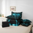 thumbnail image 4 of Erosebridal Neon Gamepad Bedding Sets Full Size, Geometric Comforter Sets with Sheets, Video Game Decor, Reversible 7 Pieces, 4 of 5