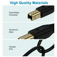 thumbnail image 2 of USB Printer Cable,AILKIN 2PACK Printer Cord Usb A Male to B Male Cable 6ft,Black, 2 of 6