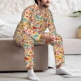 thumbnail image 7 of Sikiie Colorful Chicken Mens Pajama Set, Soft Warm Long Sleeve Sleepwear, Cozy Button-Down Pjs for Men-Large, 7 of 7