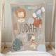 thumbnail image 1 of Manta de felpa personalizada Modern Lion, 1 of 2