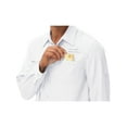 thumbnail image 3 of Men's Protection Fishing Shirts UPF 50+ Sun Long Sleeve Lightweight Hiking Travel Work Zipper Pocket White 2XL, 3 of 5