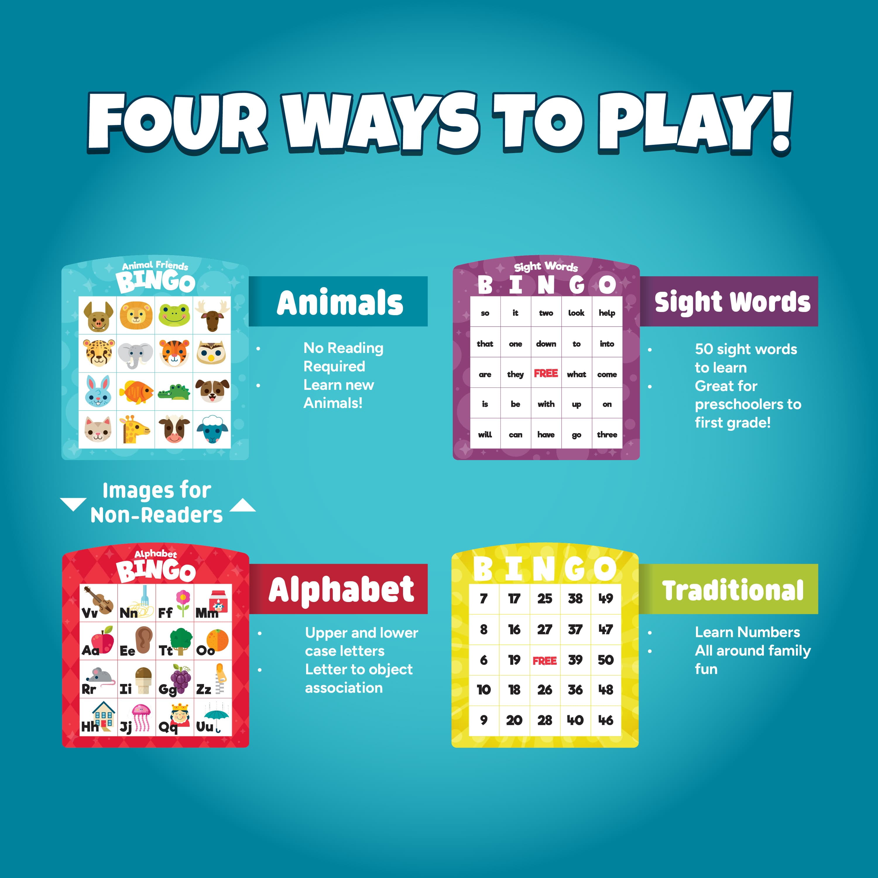 Chuckle & Roar Family Bingo for Children Ages 3-6 and older by Buffalo Games