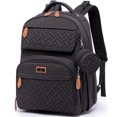 thumbnail image 4 of BabbleRoo Diaper Bag Backpack, Travel Backpack, Pacifier Case & Stroller Straps, Multifunction, Waterproof, Unisex – Black, 4 of 12