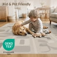 thumbnail image 4 of ODIKA 2'x3' Brown Geometric Abstract Design Washable Accent Rug Modern Granite Taupe Pattern Pet Friendly, Bedside Mat for Bedroom, Nursery, RV, 4 of 7