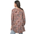 thumbnail image 2 of ellos Women's Plus Size Tiered Tunic With Notch V-Neck - 14/16, Rose Multi Print, 2 of 2