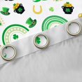 thumbnail image 4 of Manfei St.Patrick Day Curtains Pack of 2 (42x84 Each),Four Leaf Clover Curtains Blackout,Green Rainbow Striped Bedroom Curtains For Girl Boys,Super Cozy Room Decor, 4 of 6