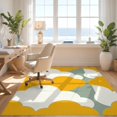 thumbnail image 3 of Design&I 8'x10' Washable Area Rug Sleek Flatweave Pet Friendly Motif Minimalist Block Large Classroom Playroom Abstract Plush Refined for King Size Bedroom, Under Bed, 3 of 7