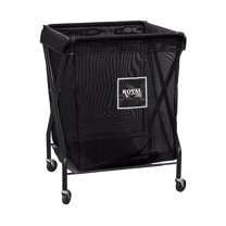 Royal Basket Trucks X-Frame Cart,8.9 cu. ft.,Black,Mesh G08-KKX-XMA-3ONN