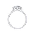 thumbnail image 2 of Three Stone Diamond Engagement Ring in 14K White Gold (1/2 cttw) (I-Color, SI3-I1 Clarity) (Size-9.5), 2 of 3