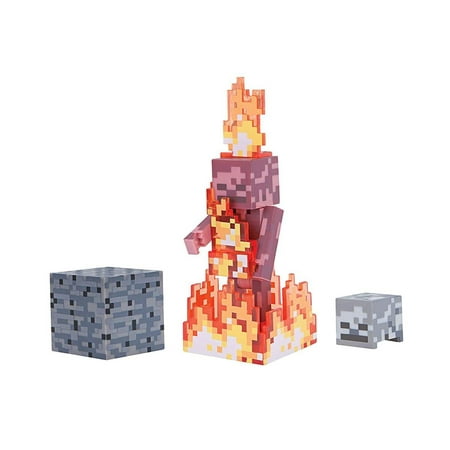 Skeleton On Fire Minecraft Figure