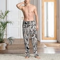 thumbnail image 2 of Logiee Leopard And Zebra Print Pajama Pants for Men,Men’s Pajama Bottoms,Mens PJ Pants with Pockets & Button Fly-Small, 2 of 6