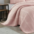thumbnail image 2 of Mainstays Essentials Full/Queen Stripe Quilt, Red Rust Coverlet, Lightweight & Reversible Bedding, 2 of 7