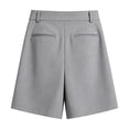 thumbnail image 5 of Qgtaibl Women's Bermuda Dress Shorts High Waisted Pleated Wide Leg Shorts with Pockets Summer Loose Fit Solid Color Fomal Work Shorts Gray XL, 5 of 8