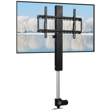 STAWAY Motorized TV Lift Stand - Adjustable Height 42-73 Inches, Fits 60 Inch TVs, Remote Control, Aluminum Alloy, Easy Installation for Home & Office