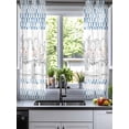 thumbnail image 2 of Blue Plaid Farmhouse Sheer Curtains 54 Inch Length 2 Panels Set for Living Room/Bedroom, Watercolor Cute Country Pigs Checkered Kitchen Curtains Grommet Curtains Window Treatments 42"x54"x2, 2 of 7