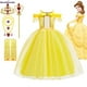 thumbnail image 2 of Vestido de la Bella y La Bestia para niñas, disfraz de princesa de Disney para Halloween, vestidos para fiesta infantiles y boda, 2 of 4