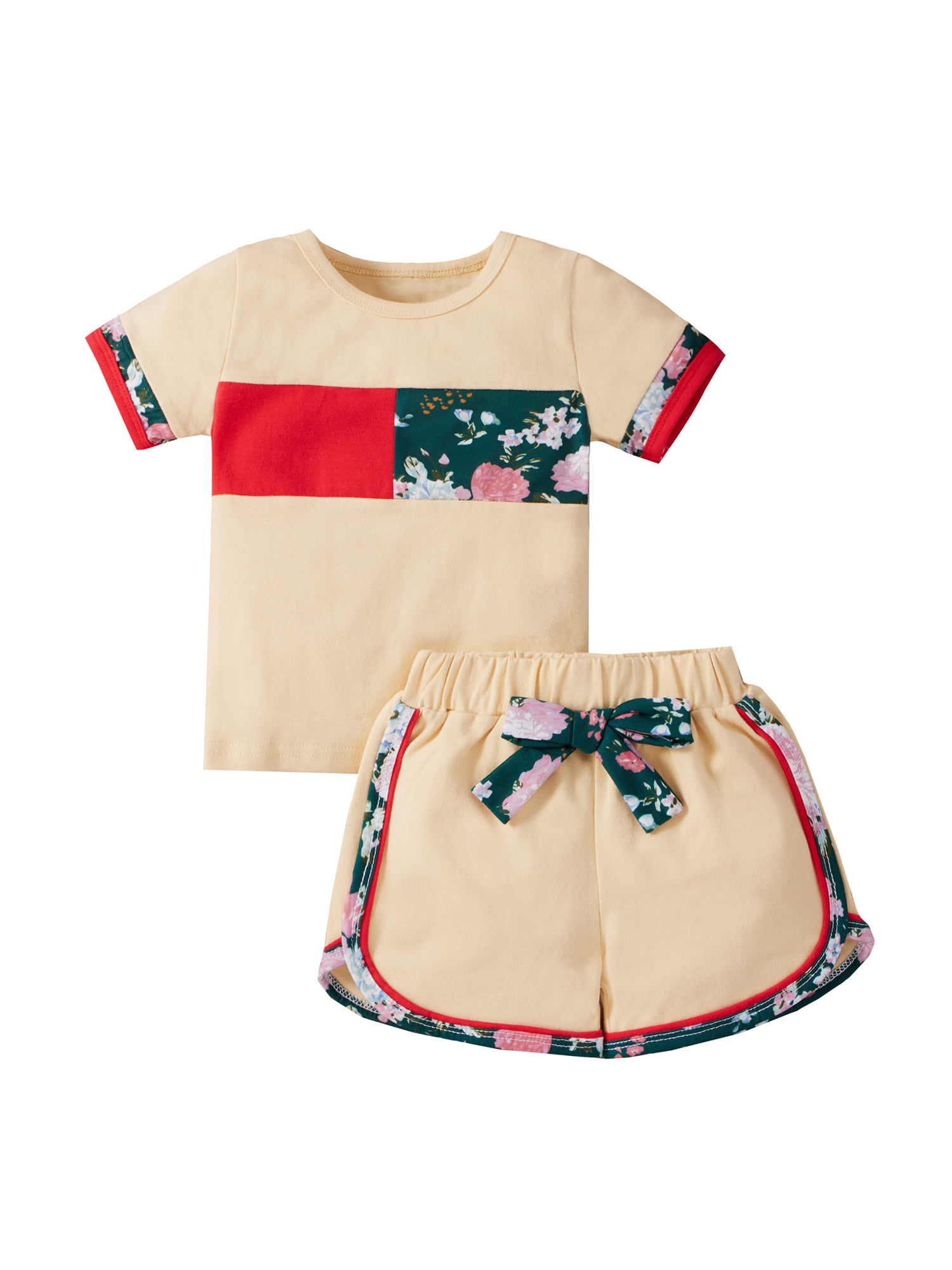 Sicilië Ligatie Kwijtschelding Meihuida Baby Girls Short Sleeve T-shirt Shorts,2 PACK - Walmart.com