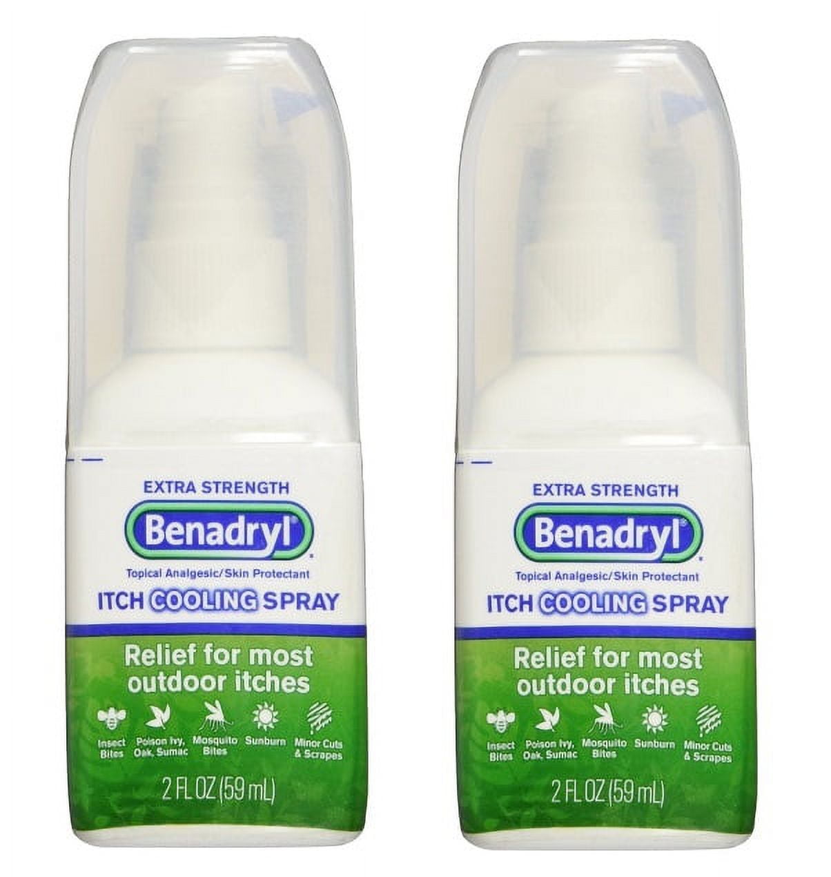 Benadryl Itch Relief Spray Extra Strength 2 oz (Pack of 2)
