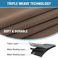 thumbnail image 4 of Turquoize 100% Blackout 84 Inch Long Curtains Back Tab/Rod Pocket Window Drapes 2 Panels, Macchiato, 4 of 5
