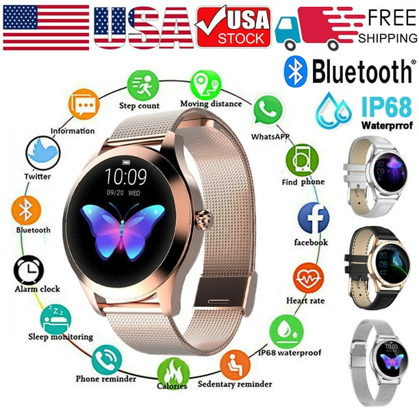 Women Ladies Smart Watch Fit for iOS Android, IP68 Waterproof Fitness Watch  Activity Tracker with Heart Rate Monitor Blood Pressure Monitor, Wearable  