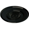 thumbnail image 3 of 41 1/8"OD x 2 1/2"P Large Floral Ceiling Medallion, Hand-Painted Black Pearl, 3 of 6