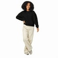 thumbnail image 3 of CWMBS by Tae’ Store: WORDY-WIT-IT Women’s Organic Crew Neck Sweatshirt – Soft Fleece, Recycled Cotton Blend, Everyday Comfort, 3 of 4