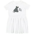 thumbnail image 3 of Inktastic Cute Rhinos Girls Toddler Dress, 3 of 5