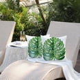 thumbnail image 4 of Outdoor Pillow Covers 18x18 Inch Set of 2 Palm Leaf Decor Waterproof Throw Pillow Covers Farmhouse Outdoor Waterproof Pillow Covers Decor for Patio Funiture Garden Sofa Couch 6D, 4 of 6