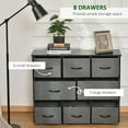 thumbnail image 4 of Resenkos Dresser, Chest Organizer Unit,8-Drawer Dresser, 3-Tier Fabric Chest Of Drawers, Storage Tower Organizer Unit, Dark Gray, 4 of 8