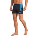 thumbnail image 4 of INSPIRE CHIC Men's Color Block Swimwear Adjustable Drawstring Pool Swimming Shorts 28 Blue, 4 of 4
