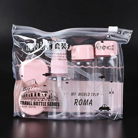 travel bottles toiletry mini toiletries 7pcs transparent makeup plastic lotions shampoos creams leak approved proof pcs airport security container bag