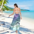 thumbnail image 7 of FORMRS Womens Long Sarong Beach Wrap Semi-Sheer Bikini Skirt Bathing Swimsuit Cover Up, Moonlight Forest, 7 of 7