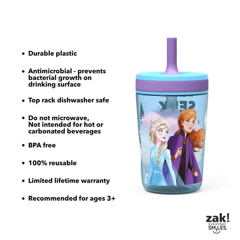 Zak Designs Disney Frozen 2 15 Ounce Water Bottle and 16 Ounce Tumbler 2-piece  set, Anna and Elsa 