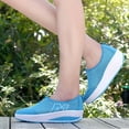 thumbnail image 2 of Domuza Womens Orthopedic Shoes Arch Support Non Slip Slip on Golf Shoes Breathable Knitted Mesh Stretch Business Casual Shoes Comfort 2026 Foam Shoes Sky Blue 10（EU-43）, 2 of 6